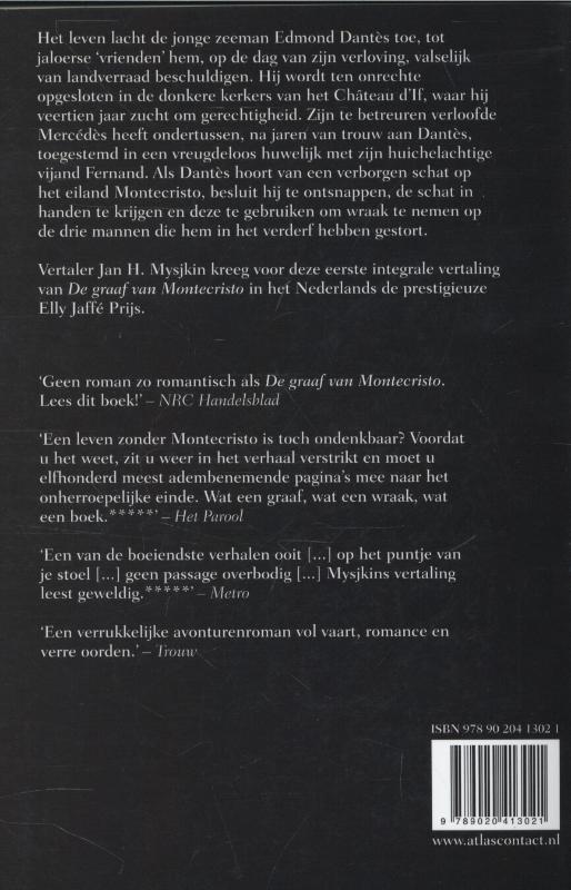 De graaf van Montecristo / LJ Veen Klassiek achterkant