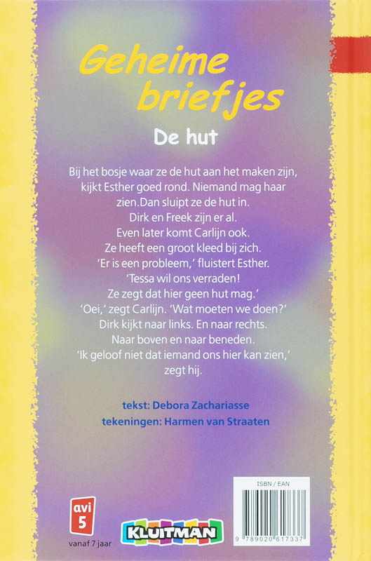 Geheime briefjes / De hut / Klavertje vier-serie achterkant
