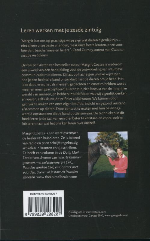 De taal van dieren achterkant