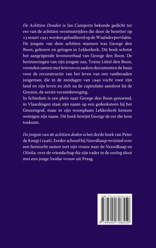 De jongste van de achttien doden achterkant