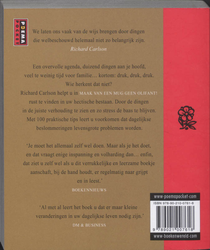 Maak van een mug geen olifant ! achterkant