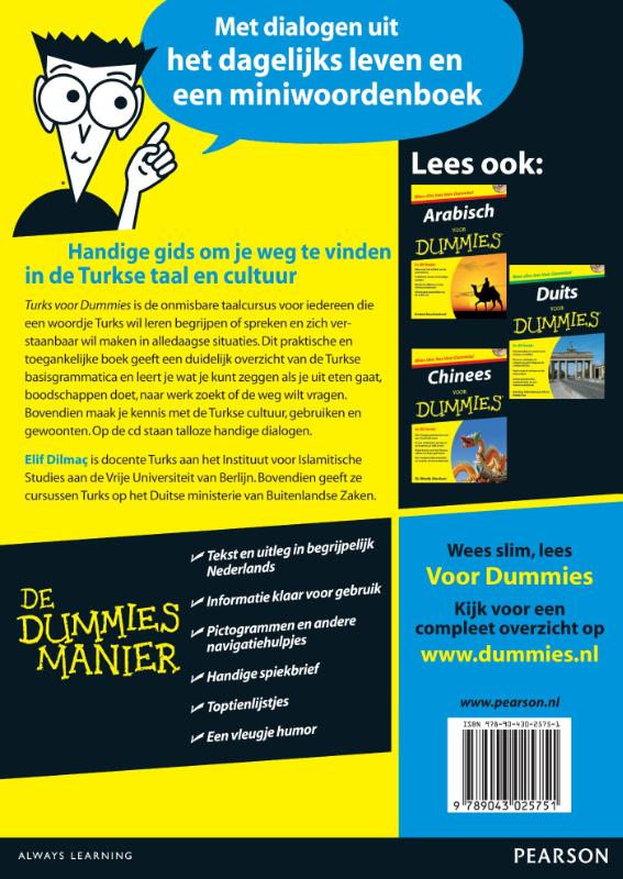Voor Dummies  -   Turks achterkant