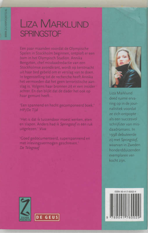 Springstof / Zilver Pockets achterkant