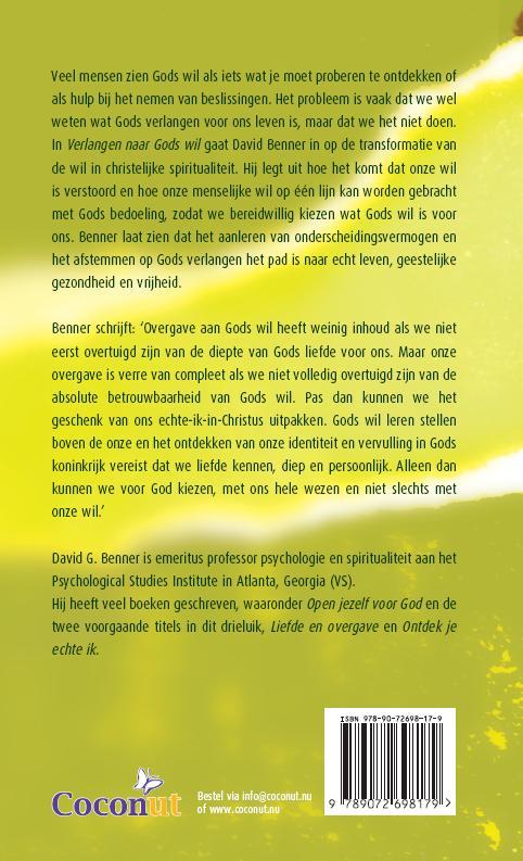 Verlangen naar gods wil achterkant