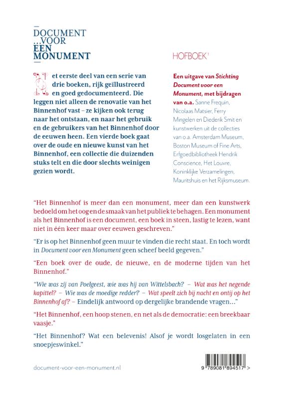 Verleden van het Binnenhof / Document voor een Monument / 1 achterkant