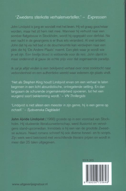 Ik zal je altijd vinden achterkant