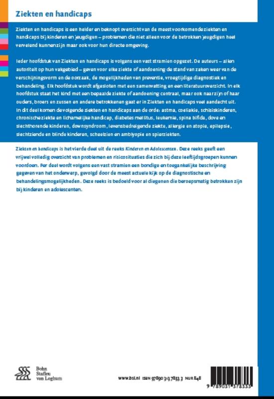 Ziekten en handicaps / Reeks Kinderen en Adolescenten achterkant