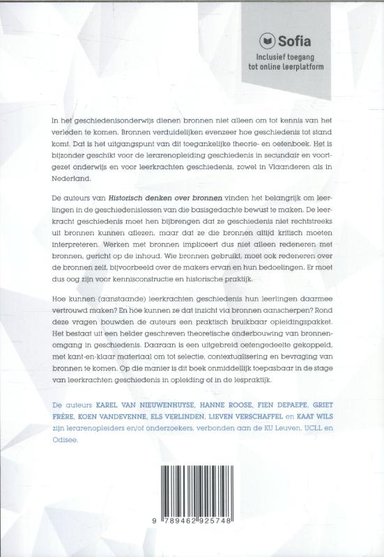 Historisch denken over bronnen achterkant
