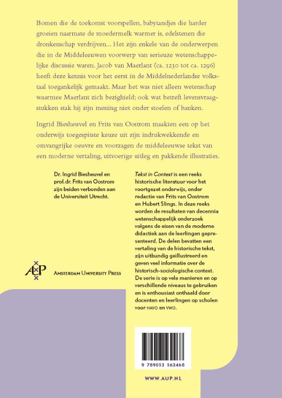 Jacob van Maerlant / Tekst in Context achterkant