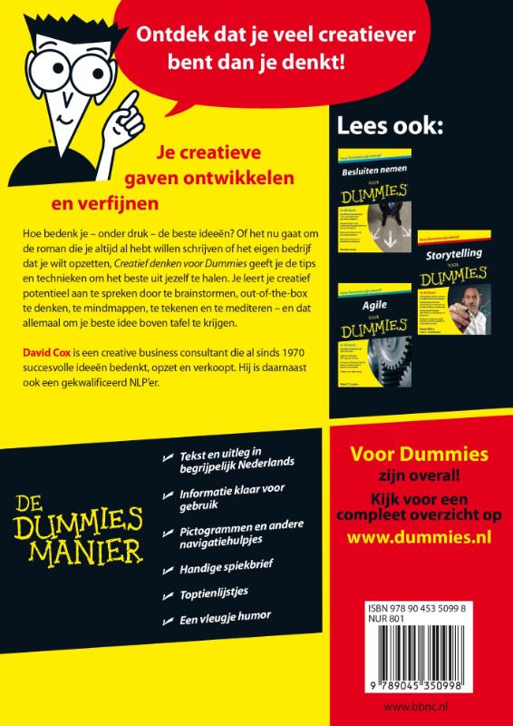 Creatief denken voor Dummies / Voor Dummies achterkant