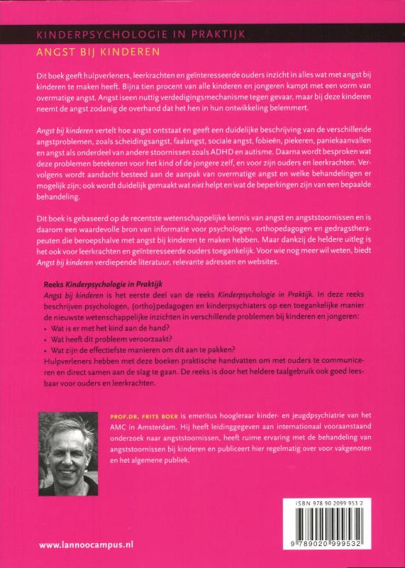Angst bij kinderen / Kinderpsychologie in praktijk / 1 achterkant