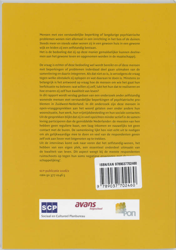 SCP-publicatie 2006 - Een eigen huis... achterkant
