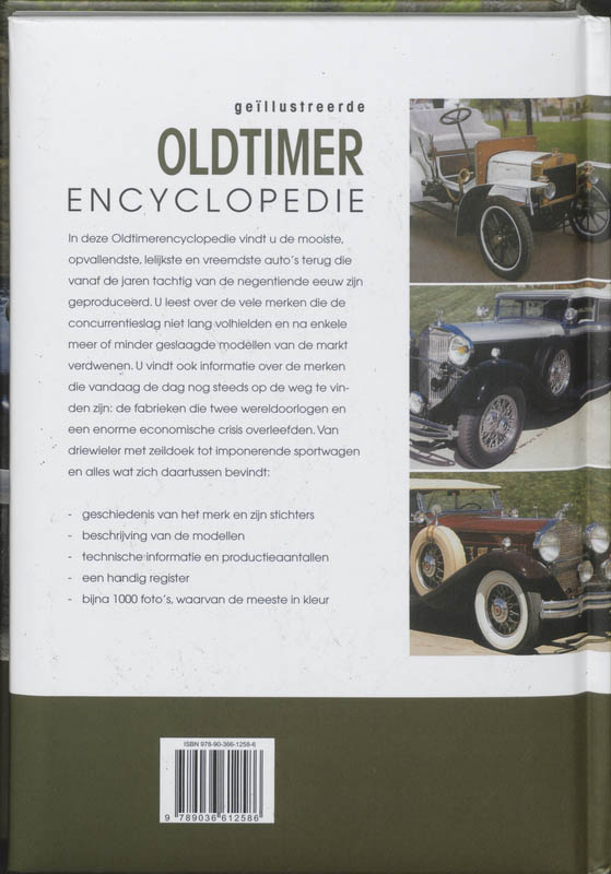 Geillustreerde oldtimer encyclopedie / sport- en personenauto's 1886-1940 achterkant