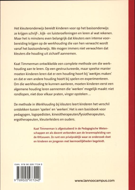 Werkhouding bij kleuters achterkant