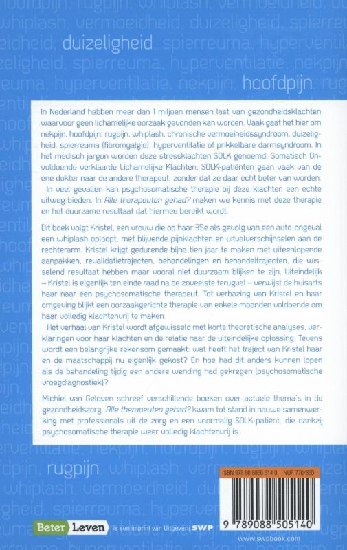 Alle therapeuten gehad? achterkant