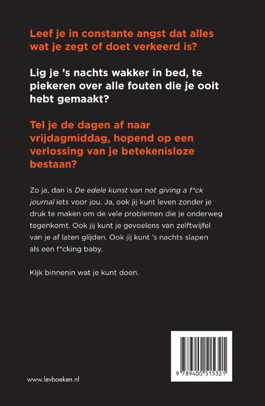 De edele kunst van not giving a f*ck journal achterkant