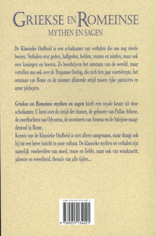 Griekse en Romeinse mythen en sagen achterkant