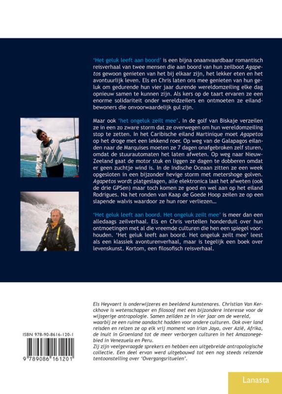 Het geluk leeft aan boord achterkant