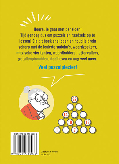 Hoera, met pensioen! Puzzelpret achterkant