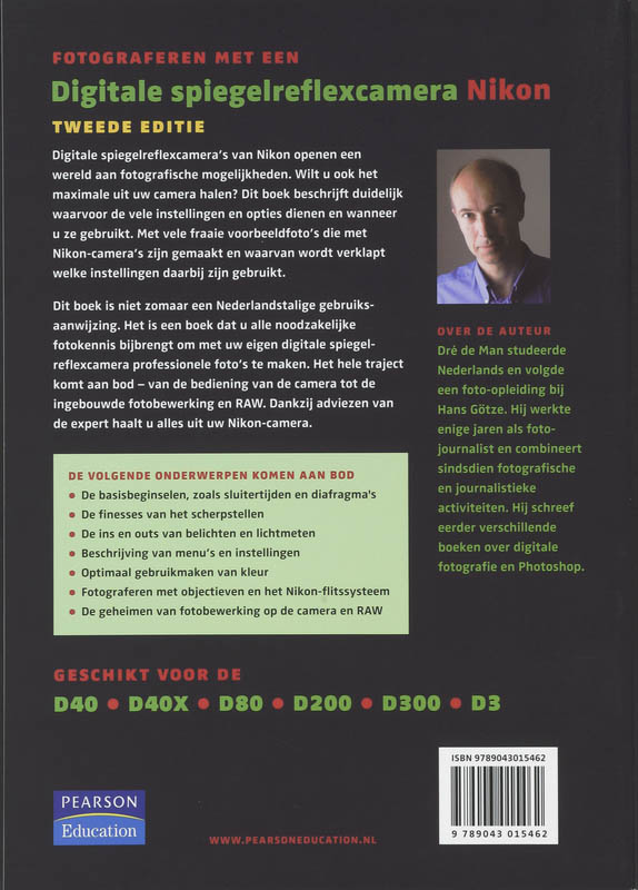 Fotograferen met een digitale spiegelreflexcamera Nikon achterkant