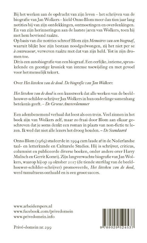 Memoires van een biograaf / Prive-domein / 299 achterkant