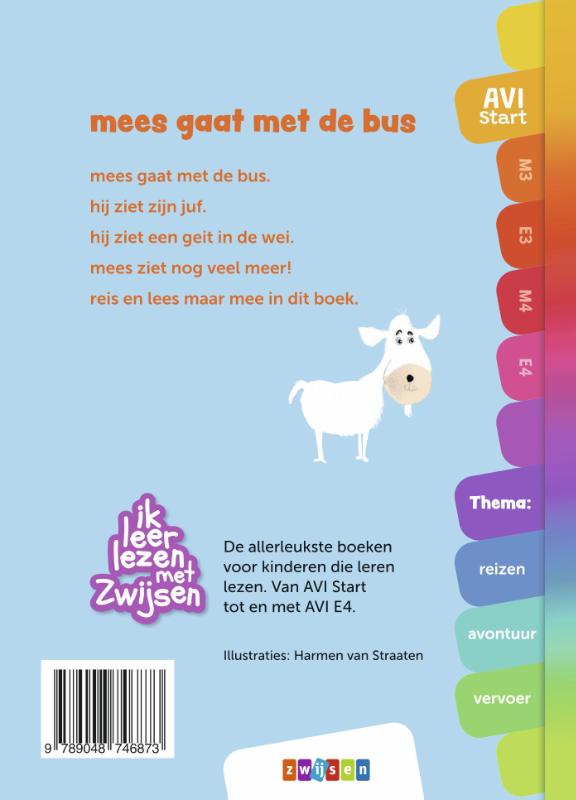 mees gaat met de bus / Ik leer lezen met Zwijsen achterkant
