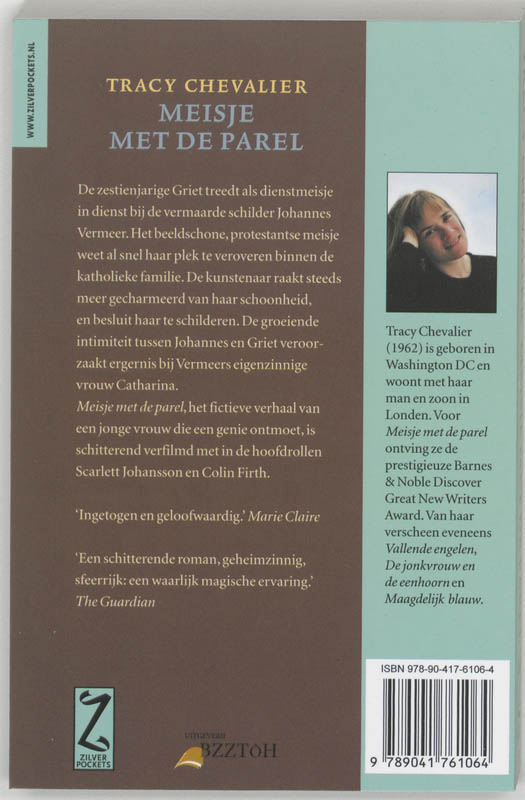 Meisje met de parel / Zilver Pockets / 185 achterkant