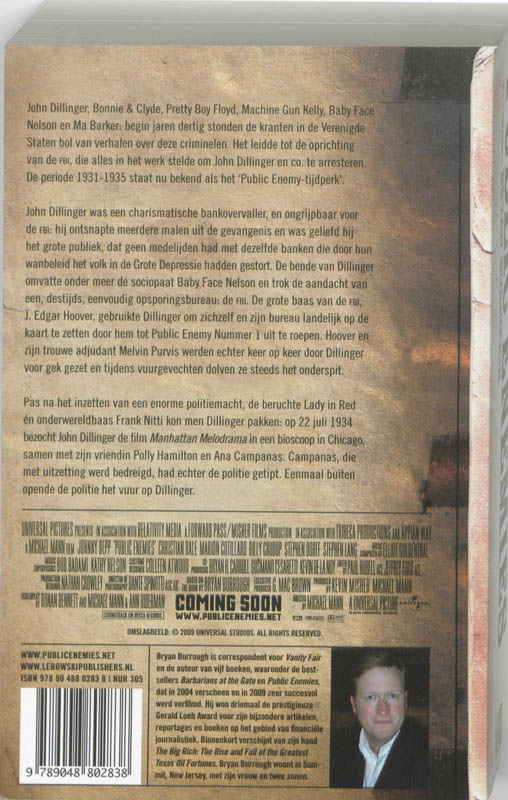 Public Enemies achterkant