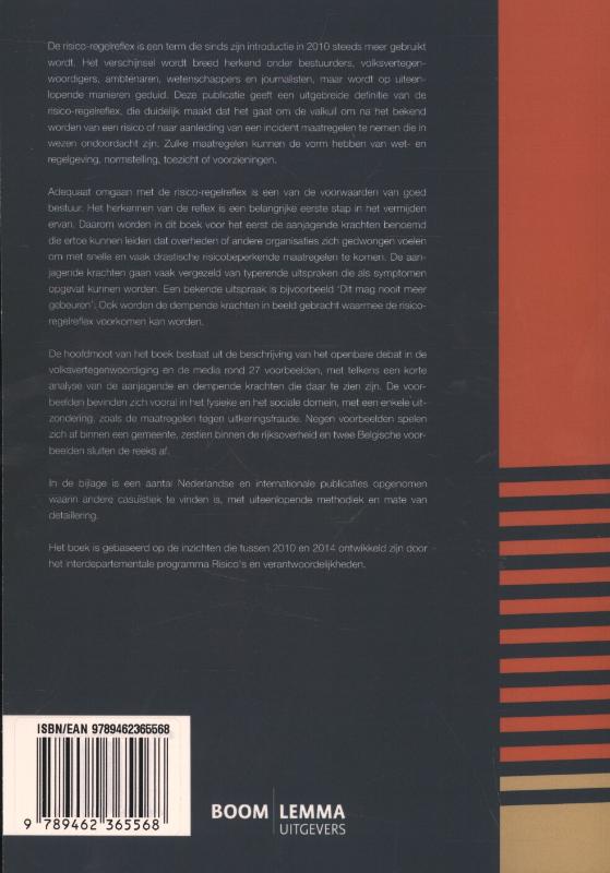 Krachten rond de risico-regelreflex beschreven en geïllustreerd in 27 voorbeelden / Crisisbeheersing en veiligheidszorg achterkant