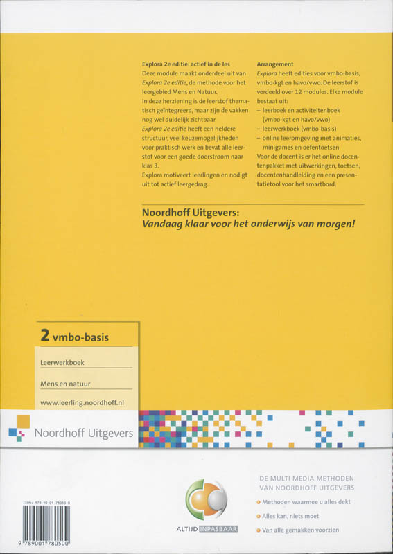 Explora-reeks  - Explora Module 7 vmbo-basis Leerwerkboek achterkant