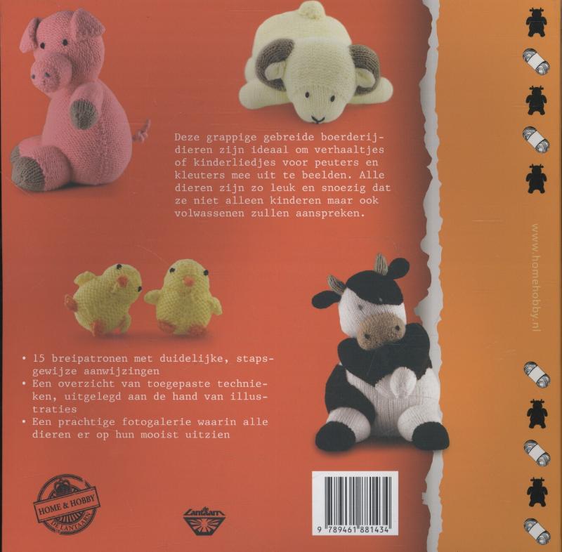 Gebreide boerderijdieren achterkant