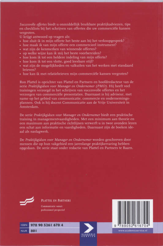 Succesvolle Offertes Pmo achterkant