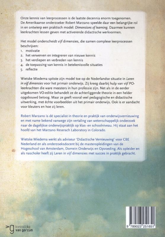 Leren in 5 dimensies achterkant