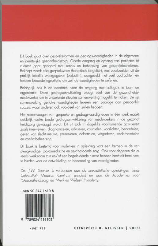 Communicatie In De Gezondheidszorg achterkant