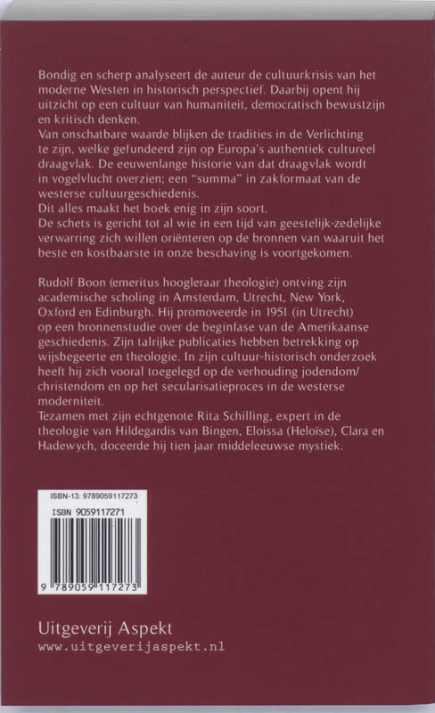 Wat Is Er Gebeurd Met Ons Culturele Draagvlak? achterkant