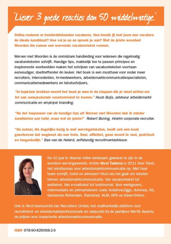 Werven met Woorden achterkant