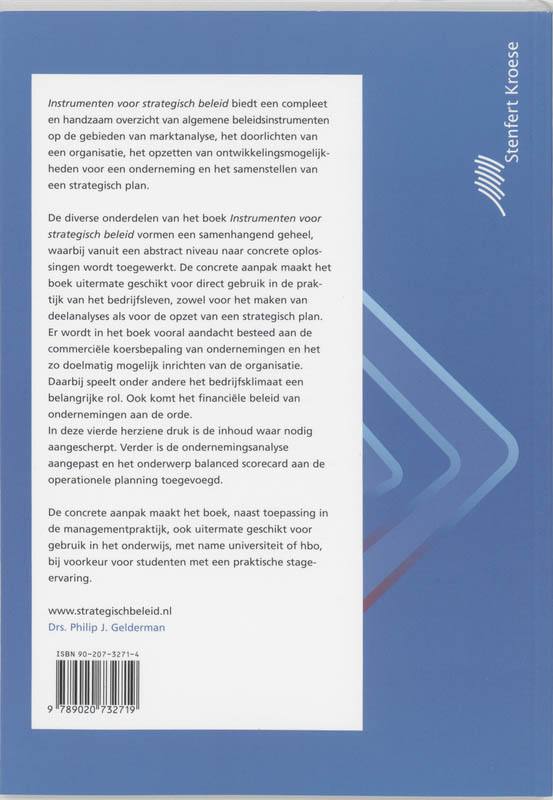 Instrumenten Voor Strategisch Beleid achterkant
