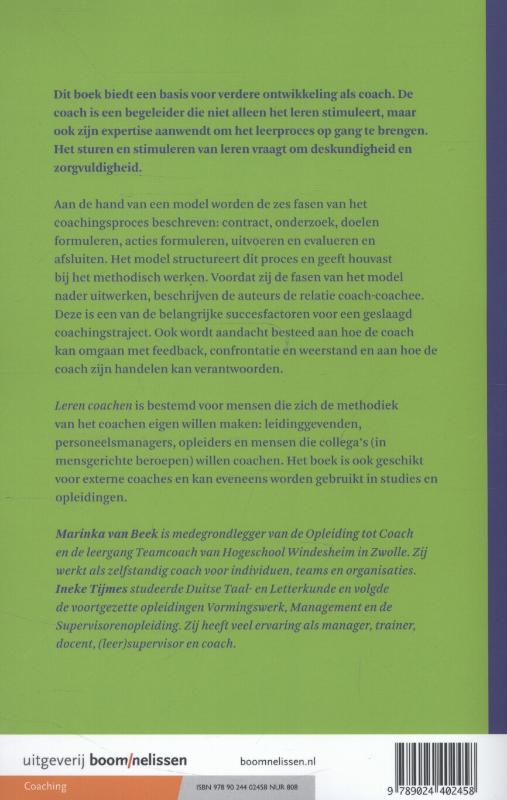 Leren coachen achterkant