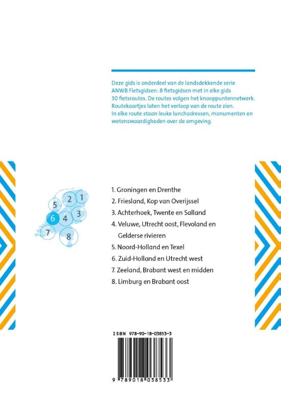 Zuid-Holland en Utrecht West / ANWB fietskaart / 6 achterkant