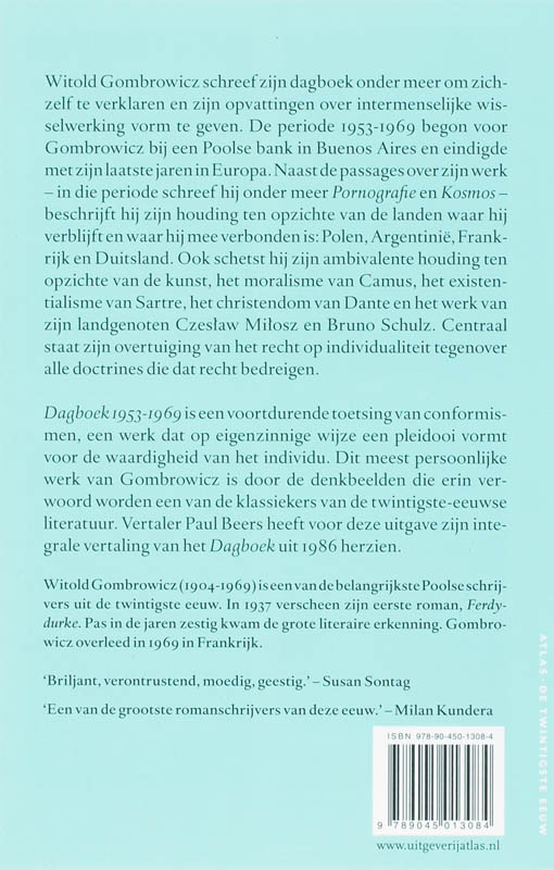 Dagboek 1953-1969 / De twintigste eeuw / 62 achterkant