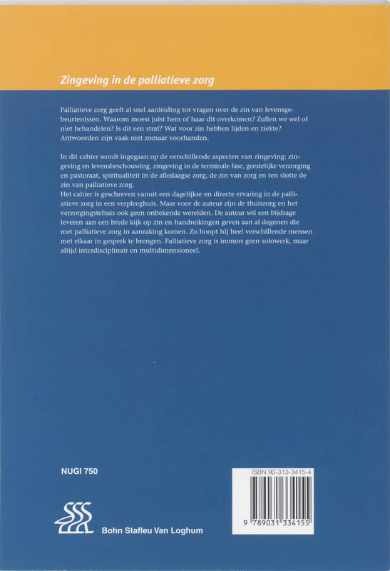 Pallium  -   Zingeving in de palliatieve zorg achterkant