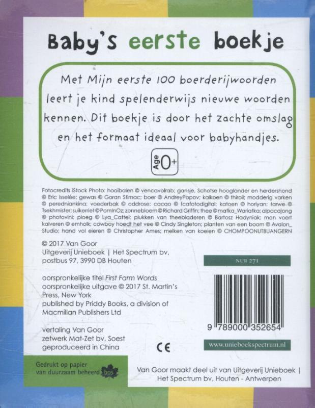 Mijn eerste 100 boerderijwoorden / Mijn eerste 100 achterkant