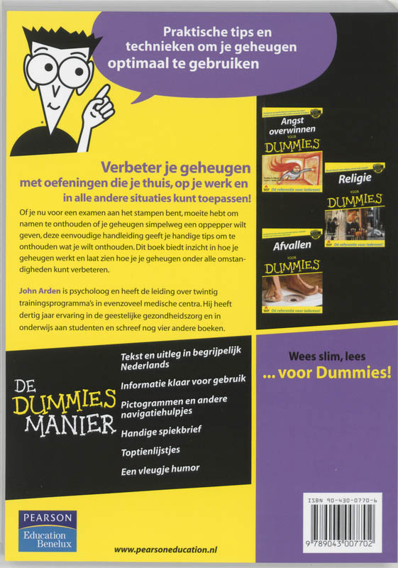 Je geheugen verbeteren voor Dummies / Voor Dummies achterkant
