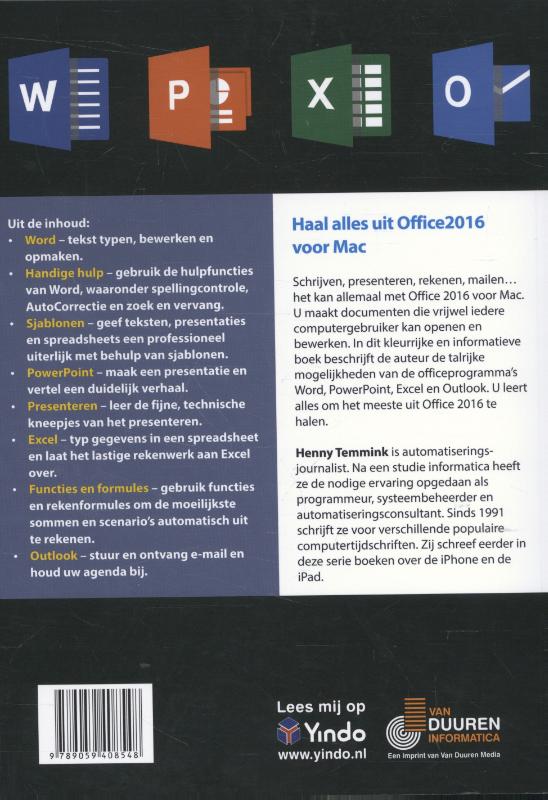 Ontdek Office: mac 2016 achterkant