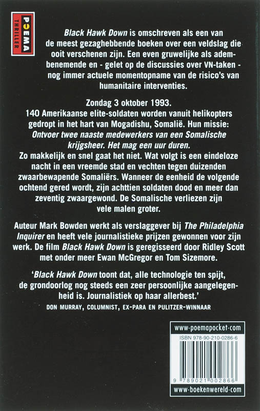 Black Hawk Down achterkant