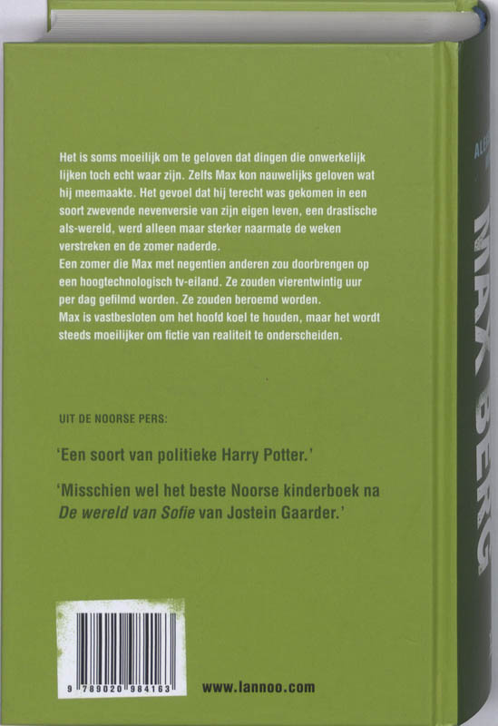 Het boek van Max Berg achterkant