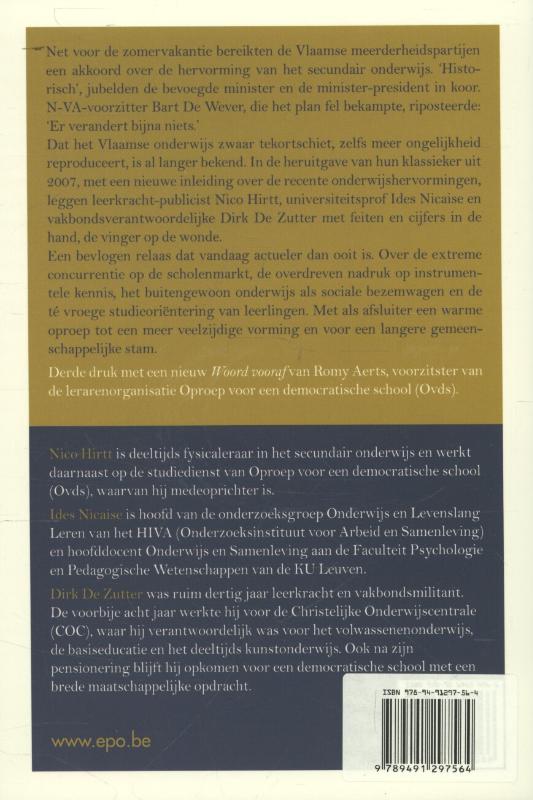 De school van de ongelijkheid achterkant