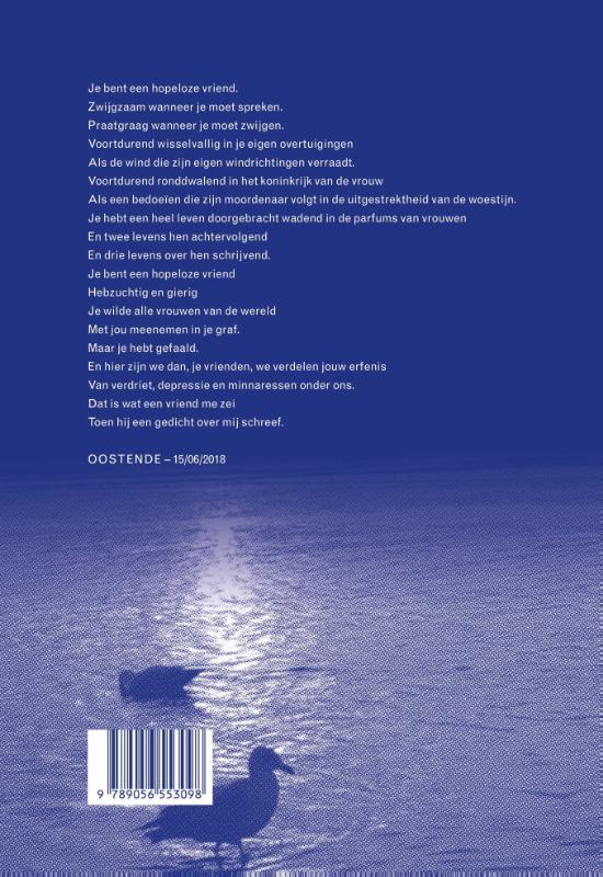 Ik ben geen zee. Maar mijn hart is vol meeuwen achterkant