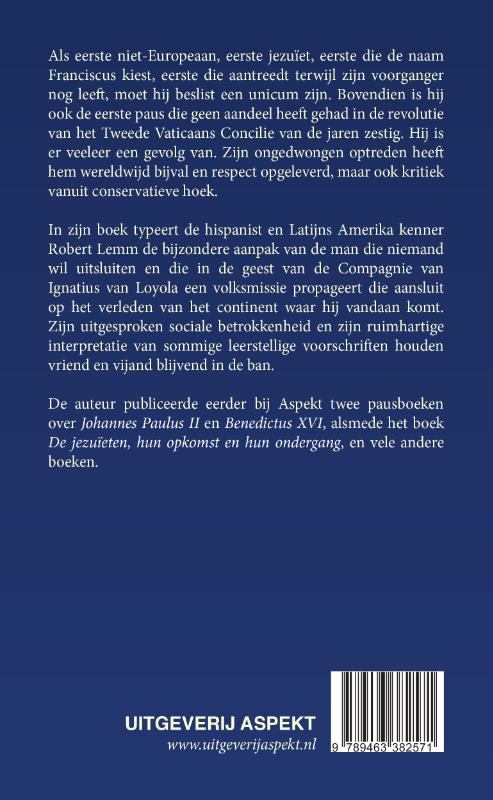 Paus Franciscus achterkant