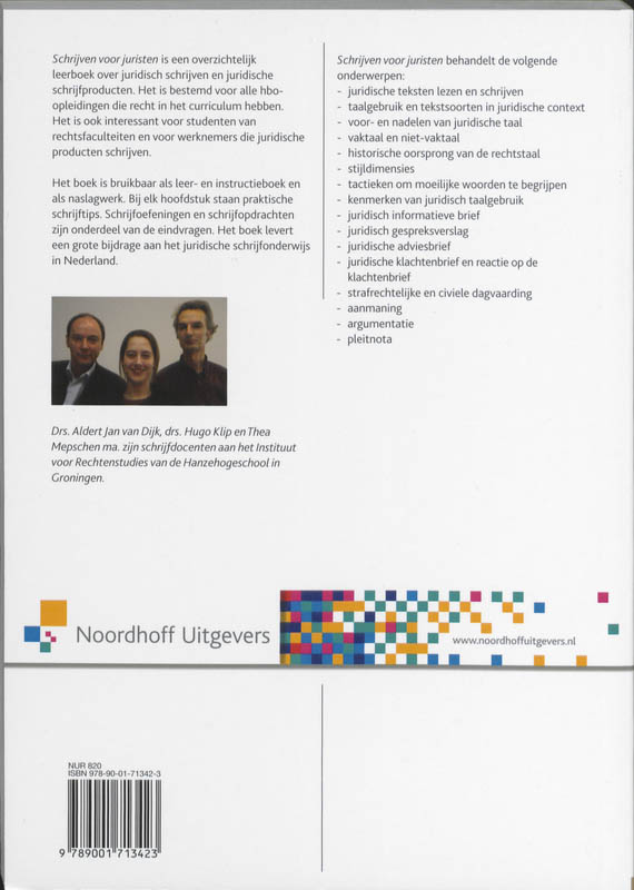 Schrijven voor juristen achterkant